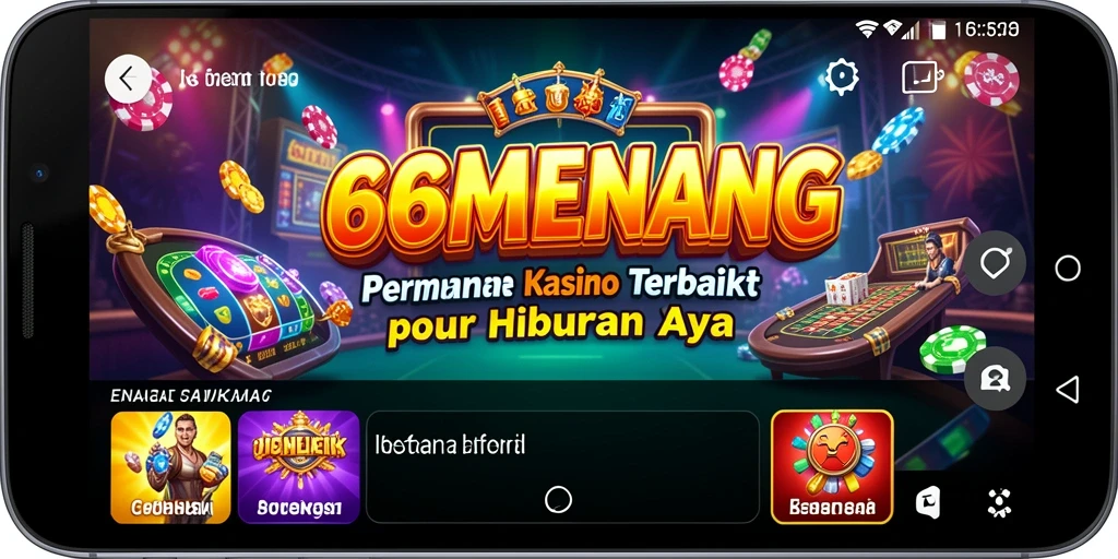 Tampilan menarik dari gameplay kasino di aplikasi 66MENANG.