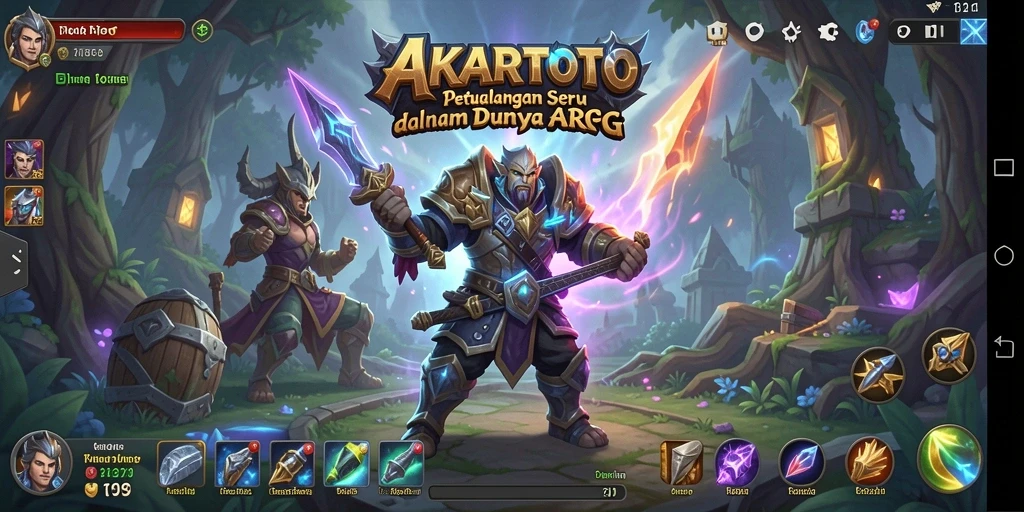 Screenshot menampilkan aksi pertempuran seru di AKARTOTO.