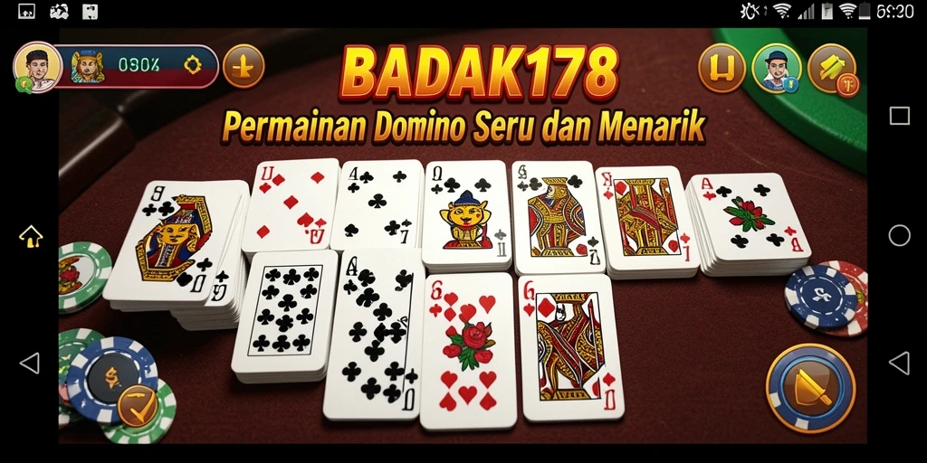 Screenshot gameplay seru dari BADAK178 menampilkan aksi Domino yang intens.