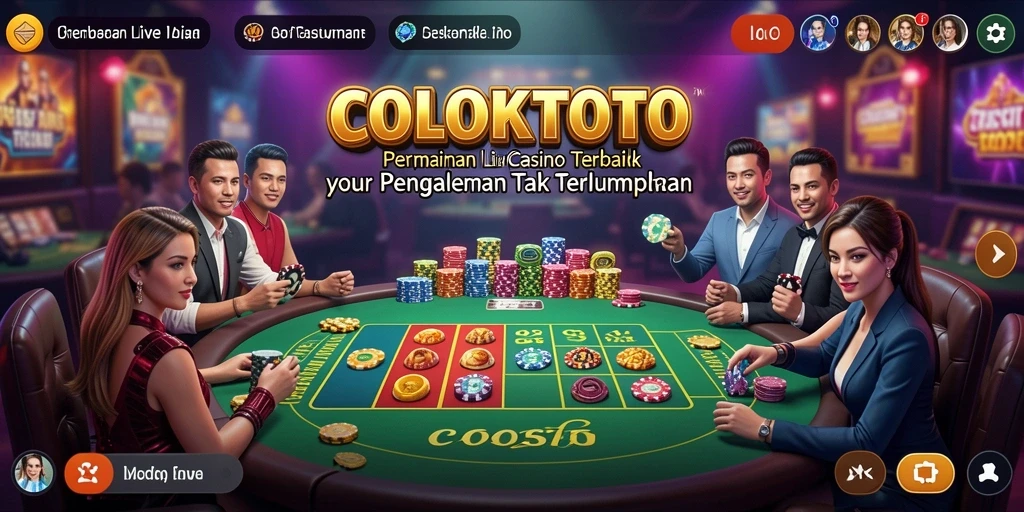 Tampilan seru gameplay Live Casino COLOKTOTO yang mengasyikkan.