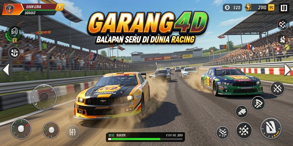Gameplay racing yang menegangkan dan realistis di GARANG4D.