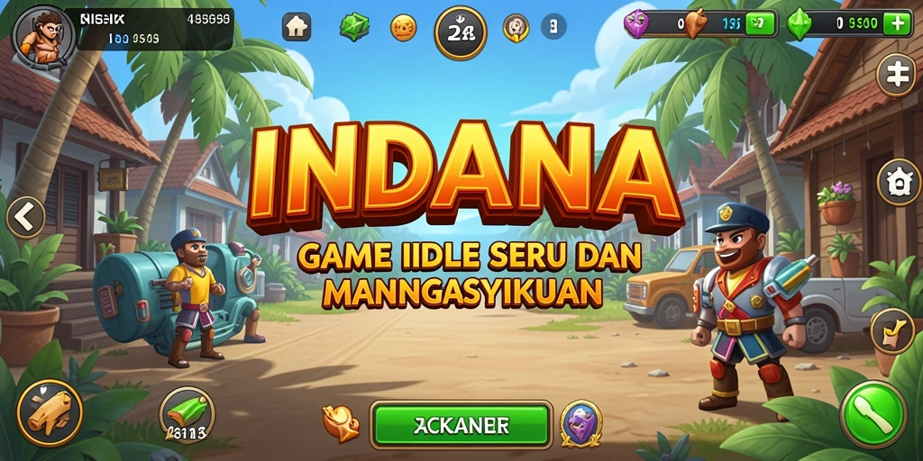 Tampilan gameplay INDAAA yang penuh warna dan mengasyikkan.