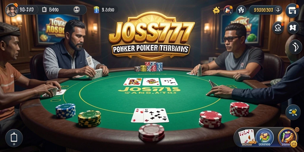 Tangkapan layar yang menunjukkan gameplay seru Poker JOSS777.