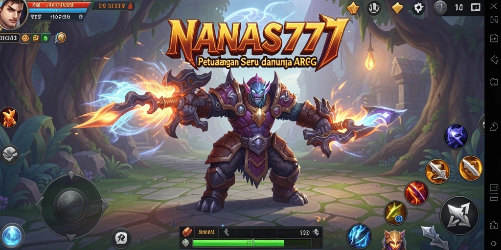 Tampilan mendebarkan dari pertempuran ARPG dalam NANAS777.