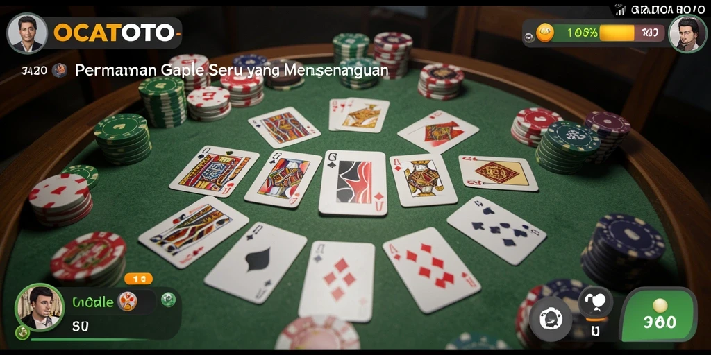 Tampilan gameplay Gaple yang seru dan interaktif di OCATOTO.