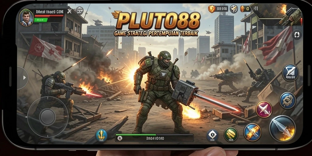 Tampilan gameplay SLG yang mendebarkan di PLUTO88.