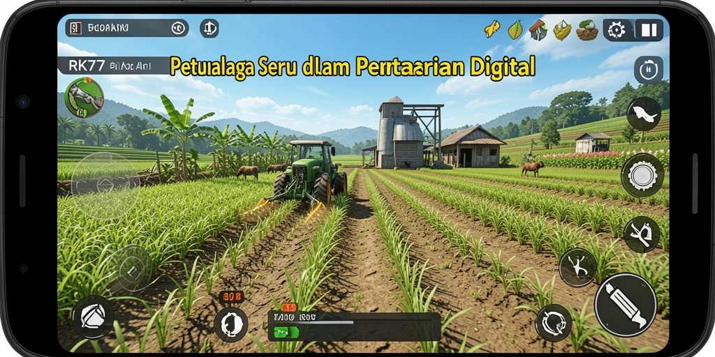 Tampilan gameplay RK77 yang seru dalam bertani.
