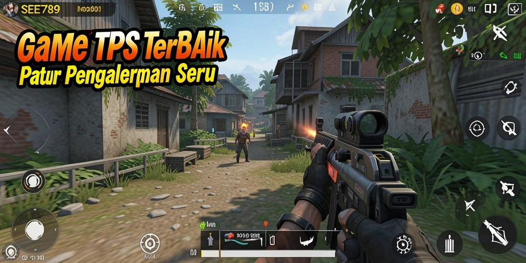 Screenshot SEE789 menampilkan aksi mendebarkan dalam permainan TPS.