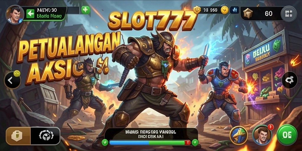 Tampilan gameplay SLOT777 penuh aksi dan tantangan mendebarkan.