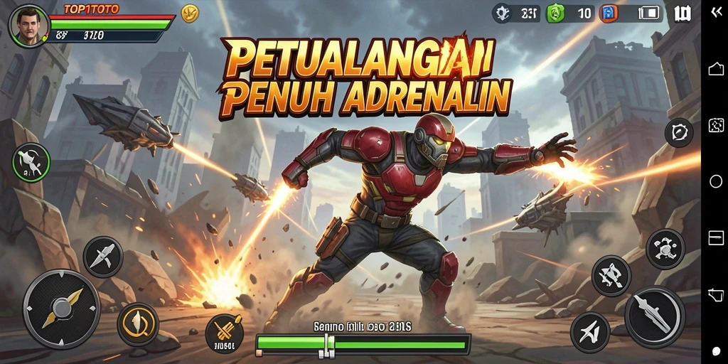 Tampilan gameplay seru dari TOP1TOTO dengan aksi penuh adrenalin.