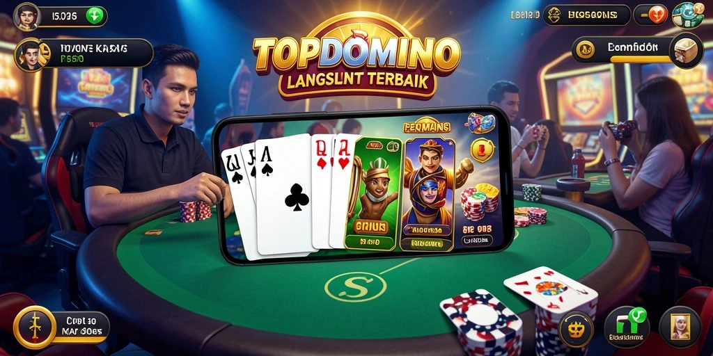 Tampilan permainan langsung yang mendebarkan di TOPDOMINO.